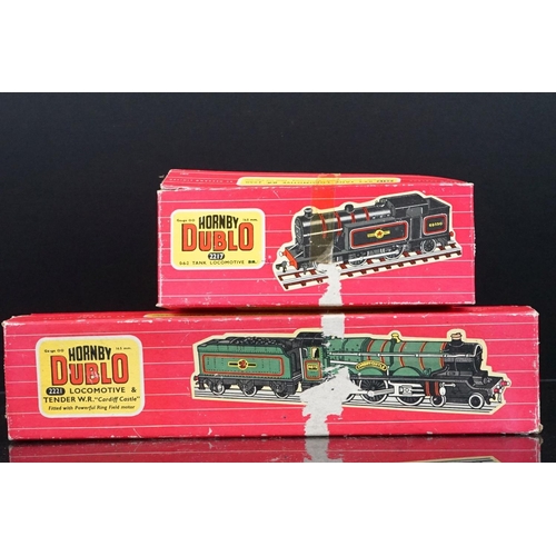 22 - Four boxed Hornby Dublo locomotives to include 8885 0-6-2 69567, L30 1,000 BHP BoBo Diesel Electric ... 