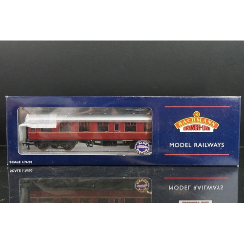 24 - Seven boxed Bachmann Blue Riband OO gauge items of rolling stock to include 4 x 39000W Mk BR WR Maro... 