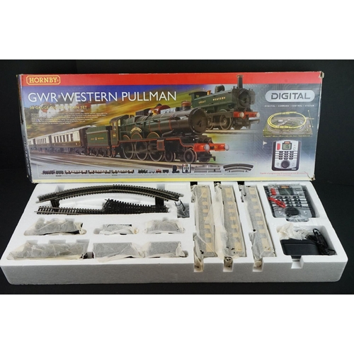 31 - Boxed Hornby Digital R1077 GWR Western Pullman train set, complete with locomotive, rolling stock, d... 