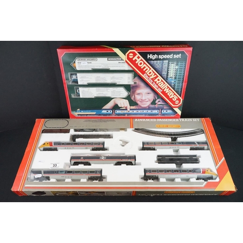 33 - Two boxed Hornby OO gauge electric train sets to include R543 Advanced Passenger Train Set and R685 ... 