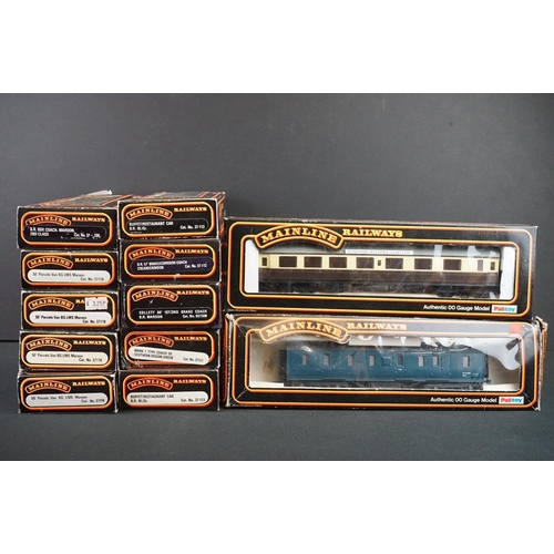 35 - 12 Boxed Palitoy Mainline OO gauge items of rolling stock to include 4 x Palitoy Mainline 37118 50' ... 