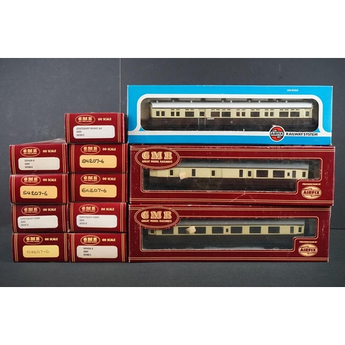 37 - 12 Boxed Airfix OO gauge items of rolling stock to include 11 x GMR to include 54207-6 Centenary Com... 