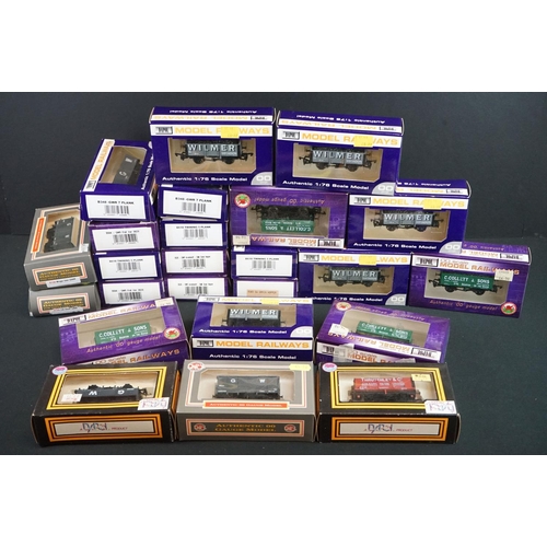 41 - 24 Boxed Dapol OO gauge items of rolling stock to include various wagons and vans, some box wear