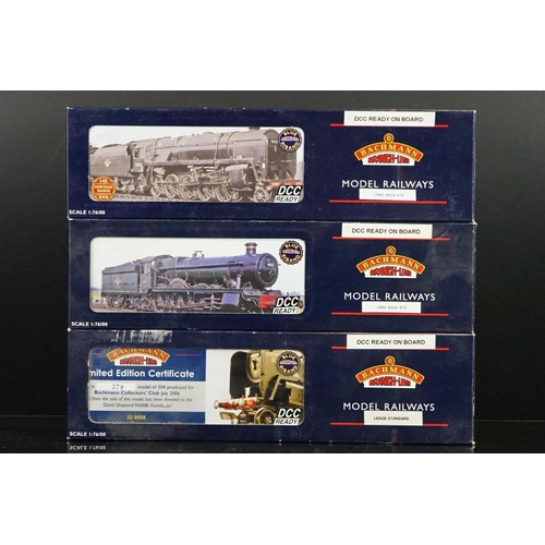 7 - Three boxed Bachmann OO gauge locomotives with Lenz Gold Std or Lenz Std DCC professionally fitted b... 