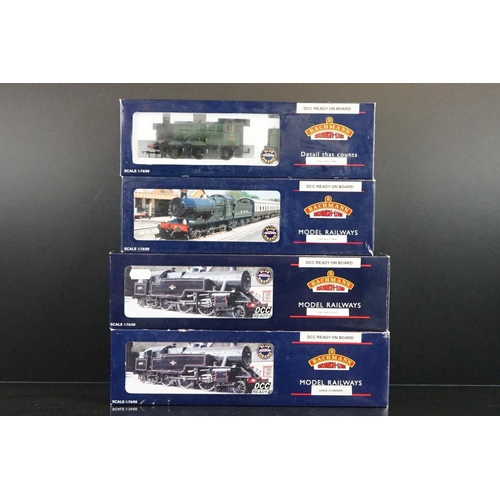 8 - Four boxed Bachmann OO gauge locomotives with Lenz Gold Mini, Lenz Maccoder or Lenz Std DCC professi... 