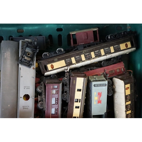 49 - Over 55 OO gauge items of rolling stock to include various coaches, transporter, tankers and wagons,... 