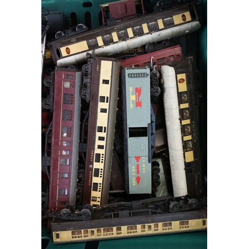 49 - Over 55 OO gauge items of rolling stock to include various coaches, transporter, tankers and wagons,... 