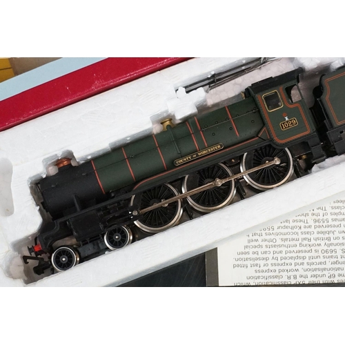 86 - Two boxed OO gauge locomotives to include Dapol D/3 4-6-0 County of Worcester and Replica Railways N... 