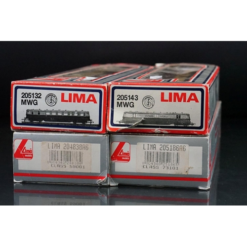 93 - Four boxed Lima OO gauge locomotives/railcars to include The Royal Alex, Yeoman Endeavor, Express Pa... 