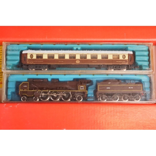 99 - Cased Rivarossi Supermodello N gauge 9181 Lococmotive A Vapeur 3.1173 Nord French Steam Loco, 3 x ca... 