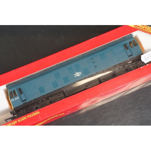 103 - Three boxed Hornby OO gauge locomotives to include R060 BR Diesel Brush Type 4, R068 BR Class 25 Die... 