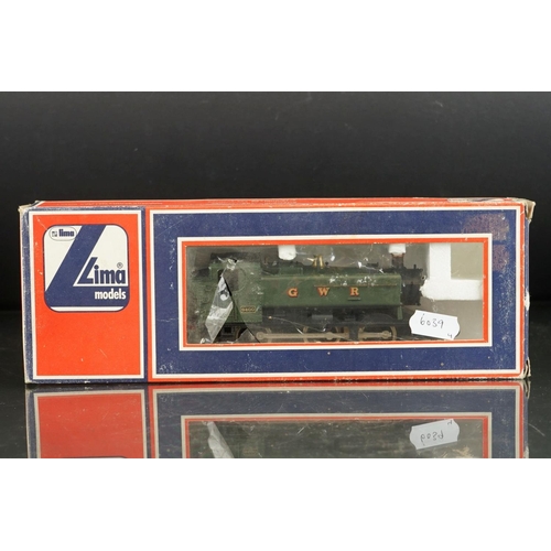 104 - Four boxed Lima HO / OO locomotives to include SNCF141 R 1097, 0-4-0 40106, GWR  0-6-0 9400 and W34W... 