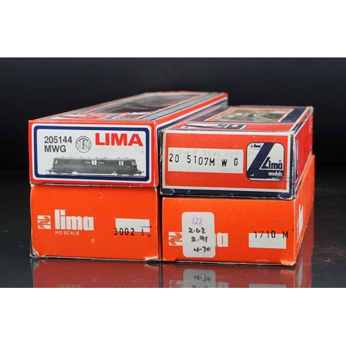 104 - Four boxed Lima HO / OO locomotives to include SNCF141 R 1097, 0-4-0 40106, GWR  0-6-0 9400 and W34W... 