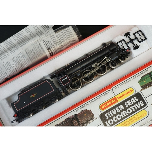 105 - Two boxed OO gauge locomotives to include Hornby Silver Seal R859 BR 4-6-0 Locomotive Black Five Cla... 