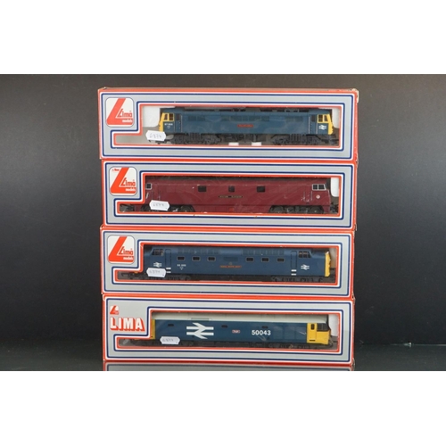 107 - Four boxed Lima OO gauge locomotives to include 205106MWG Royal Scots Grey, 205142MWG Eagle, 205125M... 