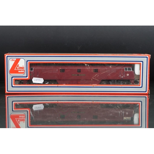 107 - Four boxed Lima OO gauge locomotives to include 205106MWG Royal Scots Grey, 205142MWG Eagle, 205125M... 