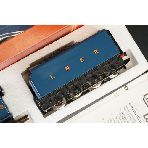 108 - Four boxed Hornby OO gauge locomotives to include R372 LNER Class A4 Loco Seagull, R374 SR Battle of... 