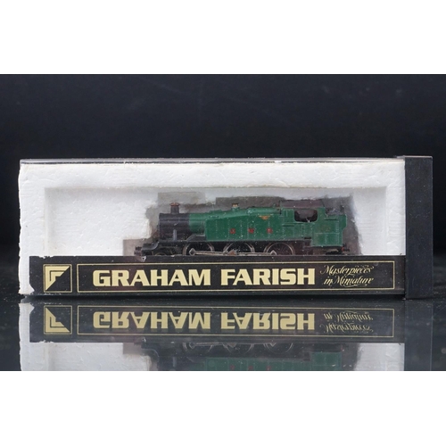 120 - Group of N gauge and TT Gauge model railway to include cased Graham Farish 2-6-2 GWR locomotive (cas... 