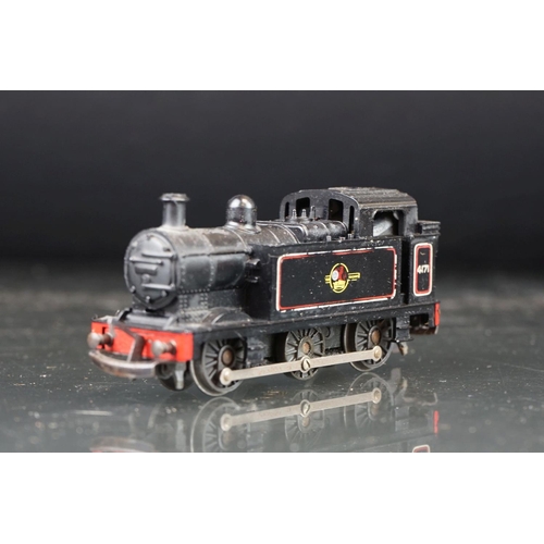 120 - Group of N gauge and TT Gauge model railway to include cased Graham Farish 2-6-2 GWR locomotive (cas... 