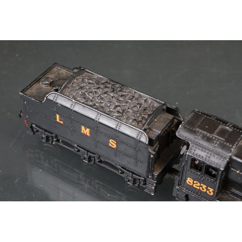 125 - Wrenn OO gauge 8233 2-6-0 Locomotive with tender in LMS black livery