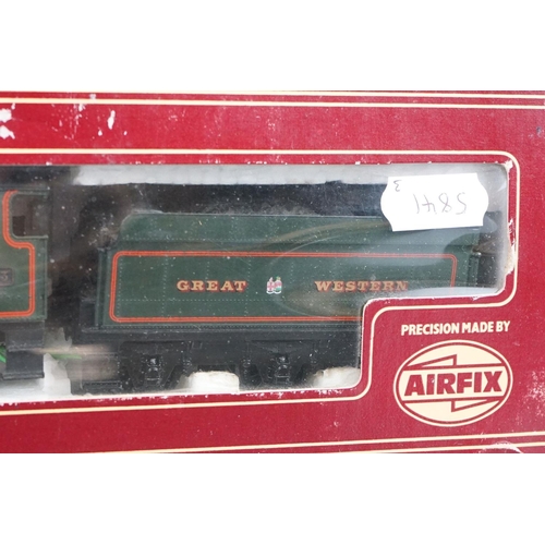 128 - Three boxed Airfix OO gauge locomotives to include 2 x GMR (54125-5 Bristol Castle Class GWR & 54124... 