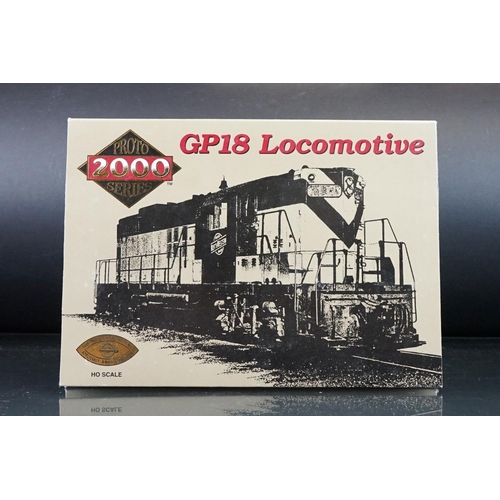 129 - Two boxed Proto Series 2000 HO gauge GP18 Rock Island Locomotives to include 1347 & 1350 plus a boxe... 