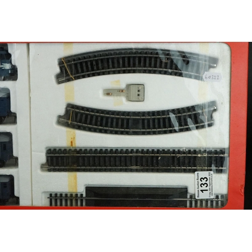 133 - Boxed Playcraft HO International P1470 Passenger train set track length 11'3