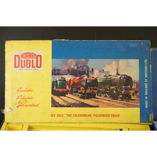 136 - Two boxed Hornby Dublo train sets to include 2022 The Caledonian Passenger Train containing City of ... 