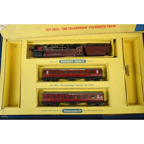 136 - Two boxed Hornby Dublo train sets to include 2022 The Caledonian Passenger Train containing City of ... 