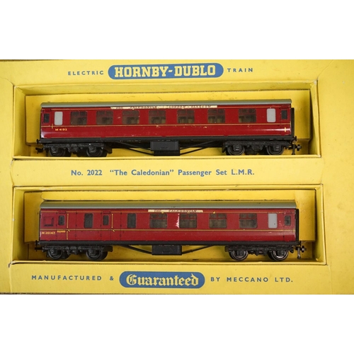 136 - Two boxed Hornby Dublo train sets to include 2022 The Caledonian Passenger Train containing City of ... 