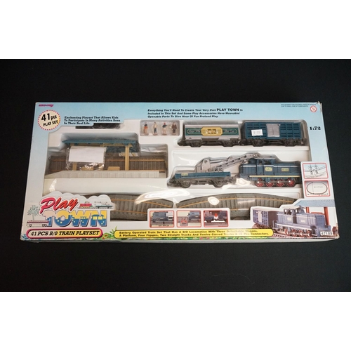 139 - Seven boxed train sets to include Echo Battery Operated Mini Train Set, Maisto Power On Track, New R... 