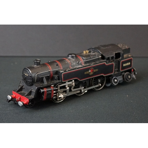 141 - Four Hornby Dublo locomotives to include 0-6-2 LNER 9596, D3763, 0-6-2 LMS 6917 and 2-6-4 180059 BR ... 