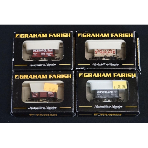 143 - 10 Boxed Graham Farish N gauge items of rolling stock to include 373657 14 Ton Tank Wagon Ronuk, 310... 