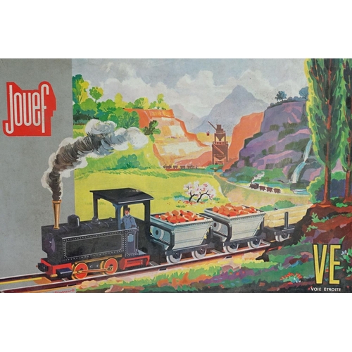 165 - Boxed Jouef VE HO gauge Electric Train Set ref 01 complete with Steatite 0-4-0 locomotive, 3 x Decau... 