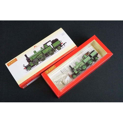 169 - Four boxed Hornby OO gauge locomotives to include R3335 LSWR 4-4-2T Adams Radial 488, R3704 Ruston &... 