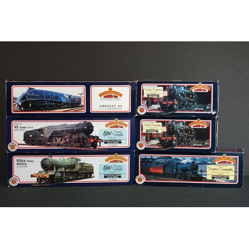 171 - Six boxed Bachmann OO gauge locomotives to include 31850 J39 1974 LNER Lined Black, 31451 Ivatt 2-6-... 