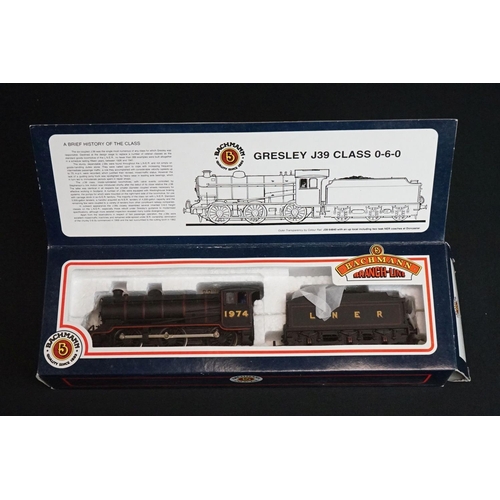 171 - Six boxed Bachmann OO gauge locomotives to include 31850 J39 1974 LNER Lined Black, 31451 Ivatt 2-6-... 