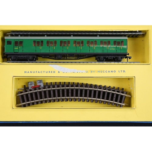 187 - Boxed Hornby Dublo Set 2050 Surburban Electric Train 2 rail Set, tape repair to box