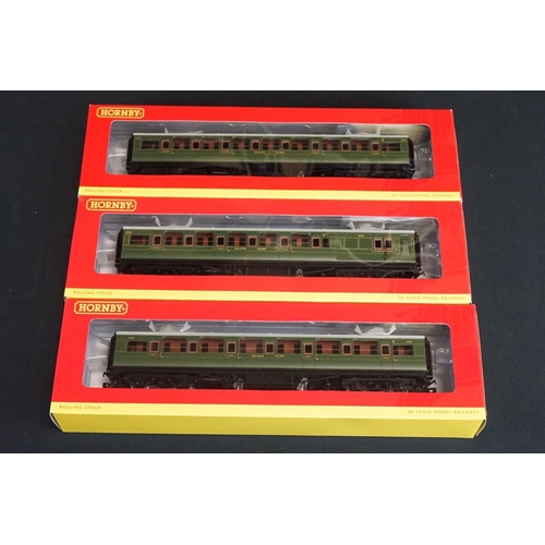 188 - Boxed Hornby OO gauge R4378 Southern Suburban 1938 Coaches Pack plus a set of 3 x Hornby OO gauge So... 