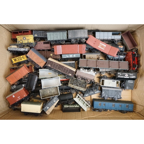 197 - Around 65 OO gauge items of rolling stock to include many kit built examples featuring wagons, tanke... 