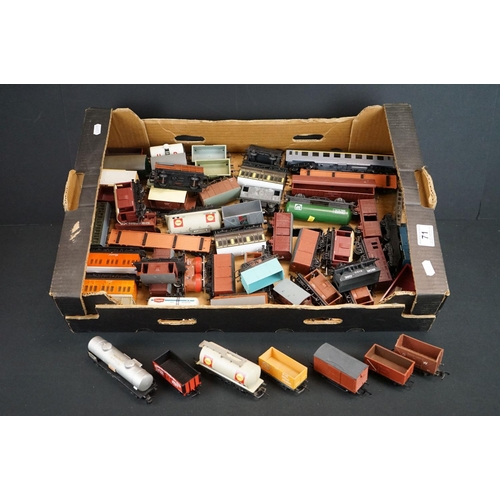 71 - Around 55 OO gauge items of rolling stock to include Triang, Bachmann, Mainline, Jouef, Hornby etc, ... 