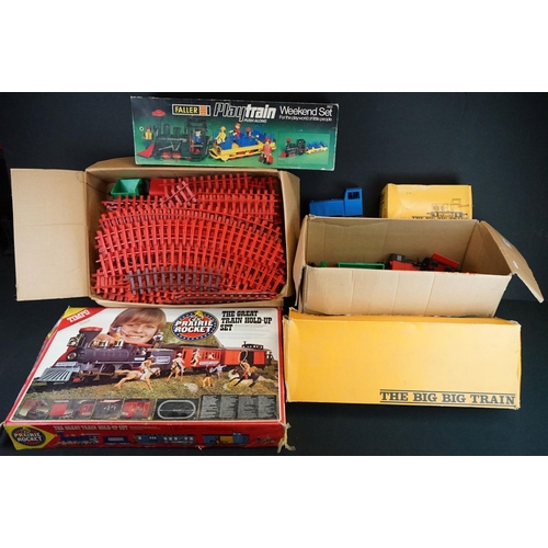 80 - Quantity of O scale plastic model railway to include boxed Faller PlayTrain Weekend Set, boxed Big B... 