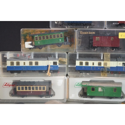 82 - Collection of 19 HO items of rolling stock to include Egger Bahn and Liliput by Bachmann