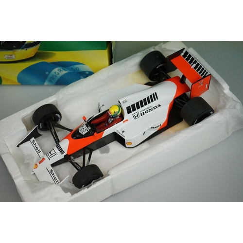 1010 - Boxed Pauls Model Art MiniChamps 1/18 Ayton Senna Racing Car Collection 540891801 McLaren Honda MP4-... 