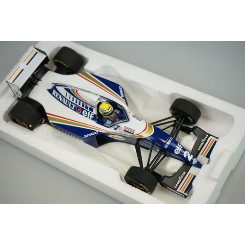 1013 - Boxed Pauls Model Art MiniChamps 1/18 Ayrton Senna Racing Car Collection 540941802 Williams Renault ... 