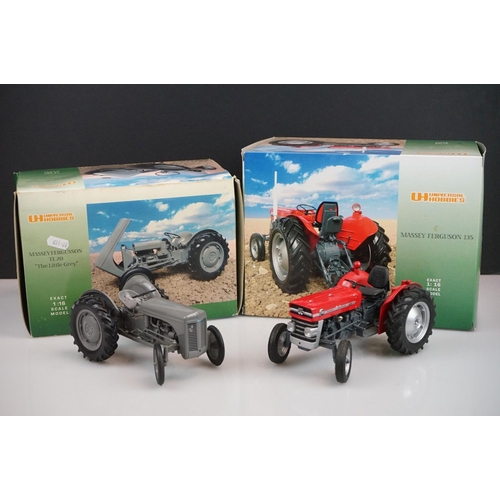 1015 - Two boxed Universal Hobbies 1/16 diecast models to include UH2698U Massey Ferguson 135 and UH2690 Fe... 