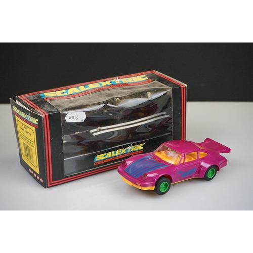 1029 - Four boxed TV related  Scalextric slot cars to include C465 Batman Batmobile, C466 Joker's Porsche a... 