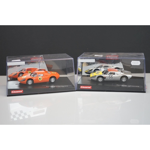 1031 - Two cased Carrera Evolution slot cars to include 20027613 Porsche 904 Carrera GTS No 66 and 27484 Po... 