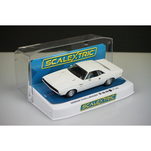 1034 - Five cased Scalextric slot cars to include C4238 Austin Mini Cooper S Broadspeed, C4166 Aston Martin... 