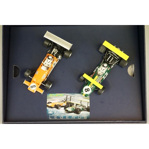 1038 - Boxed ltd edn Scalextric Legends C3589A McLaren M7c Vs Brabham BT26A slot car set